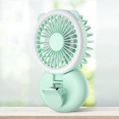 D11 Invullichtclip Hangende nekventilator Handheld opvouwbare mini-USB-desktopventilator (groen)