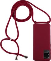 Voor Galaxy S20 Ultra Candy Color TPU beschermhoes met draagkoord (rood)