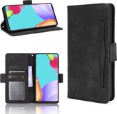Voor Samsung Galaxy A72 5G Skin Feel Calf Pattern Horizontale Flip lederen tas met houder & kaartsleuven & fotolijst (zwart)