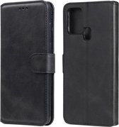 Voor Samsung Galaxy M31 klassieke kalfsstructuur PU + TPU horizontale flip lederen tas, met houder en kaartsleuven en portemonnee (zwart)
