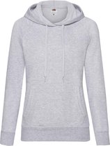 Fruit Of The Loom Dames Getailleerd Lichtgewicht Hoodie Dames met Capuchon  (240 GSM) (Heather Grijs)