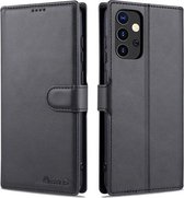 Voor Samsung Galaxy A52 5G AZNS Kalfsstructuur Horizontale Flip Leren Case met Houder & Kaartsleuven & Portemonnee & Fotolijst (Zwart)