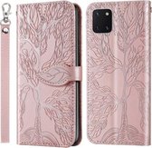 Voor Samsung Galaxy A81 Life of Tree Embossing Pattern Horizontale Flip Leather Case met houder & kaartsleuf & portemonnee & fotolijst & Lanyard (Rose Gold)