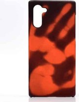 Huid plakken + pc Thermische sensor Verkleuring Beschermende achterkant voor Galaxy Note10 (zwart wordt rood)