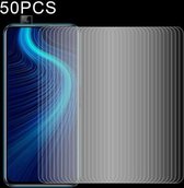 Voor Huawei Honor X10 50 STKS Half-scherm Transparant Gehard Glas Film