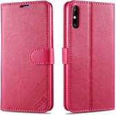 Voor Huawei Enjoy 10e AZNS Schapenvacht Textuur Horizontale Flip Leren Case met Houder & Kaartsleuven & Portemonnee (Rood)