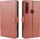 Voor Motorola Moto G8 Spelen Retro Crazy Horse Textuur Horizontale Flip Leren Case met Houder & Kaartsleuven & Fotolijst (Bruin)