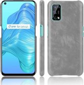 Voor OPPO Realme V5 5G schokbestendige Litchi-textuur PC + PU-hoes (grijs)