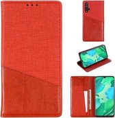 Voor Huawei Nova 5 Pro MUXMA MX109 Horizontale Flip Leren Case met Houder & Kaartsleuf & Portemonnee (Rood)