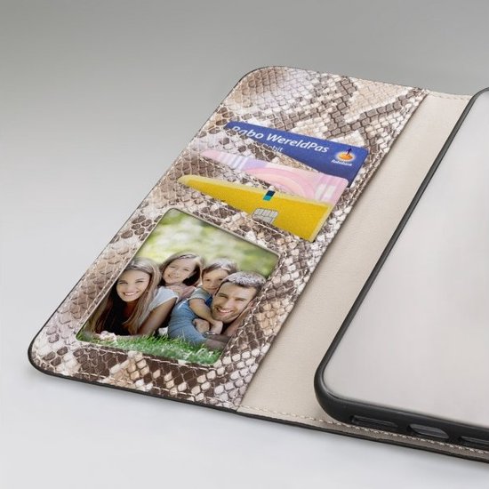 Etui Clutch Case pour iPhone 12 Pro Max - Mobilize - Imprimé serpent Beige - Similicuir