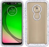 Voor Motorola Moto G7 Play Shockproof Starry Sky PC + TPU beschermhoes (wit)