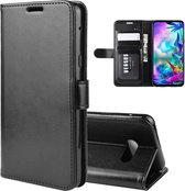 Voor LG G8X ThinQ R64 Texture Single Fold Horizontale Flip Leather Case met houder & kaartsleuven & portemonnee (zwart)
