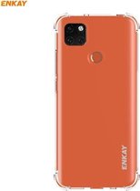 Voor Xiaomi Redmi 9C Hat-Prince ENKAY Helder TPU schokbestendig hoesje Zachte antislip hoes