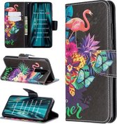 Voor Xiaomi Redmi Note 8 Pro Gekleurde Tekening Horizontale Flip Leren Case met Houder & Kaartsleuven & Portemonnee (Flamingo)