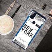 Voor OnePlus Nord N100 Boarding Pass Series TPU beschermhoes voor telefoon (New York)
