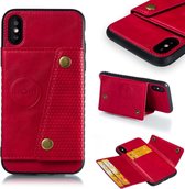 Leren beschermhoes voor iPhone X & XS (rood)