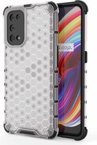 Voor OPPO Realme X7 Pro schokbestendige honingraat pc + TPU-hoes (wit)