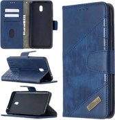 Voor xiaomi redmi 8A bijpassende kleur krokodil textuur horizontale flip pu lederen tas met portemonnee & houder & kaartsleuven (blauw)