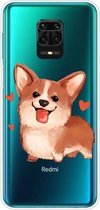 Voor Xiaomi Redmi Note 9S schokbestendig geverfd TPU beschermhoes (Love Corgi)