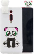 Voor Xiaomi Redmi K20 Cartoon schokbestendige TPU beschermhoes met houder (Panda)