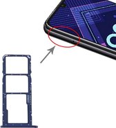 Simkaarthouder + Simkaarthouder + Micro SD-kaarthouder voor Huawei Honor 8A Pro (blauw)