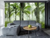 Professioneel Fotobehang Tropische palmbomen - groen - Sticky Decoration - fotobehang - decoratie - woonaccessoires - inclusief gratis hobbymesje - 562 cm breed x 380 cm hoog - in 7 verschill
