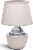 LED Tafellamp - Tafelverlichting - Igia Fospa - E14 Fitting - Rond - Mat Bruin - Keramiek