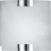 LED Wandlamp - Wandverlichting - Torna Mata - E14 Fitting - Vierkant - Mat Chroom - Aluminium