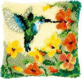 Kolibri met bloemen Knoopkussen pakket