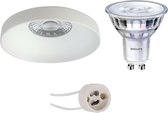 PHILIPS - LED Spot Set - SceneSwitch 827 36D - Proma Vrito Pro - GU10 Fitting - Dimbaar - Inbouw Rond - Mat Wit - 1.5W-5W - Warm Wit 2200K-2700K - Ø82mm