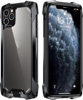 Apple iPhone 12 Pro Max Hoesje - Mobigear - Metal Tough Serie - Hard Kunststof Backcover - Zwart - Hoesje Geschikt Voor Apple iPhone 12 Pro Max