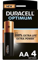 Duracell Optimum Alkaline AA batterijen - 4 stuks