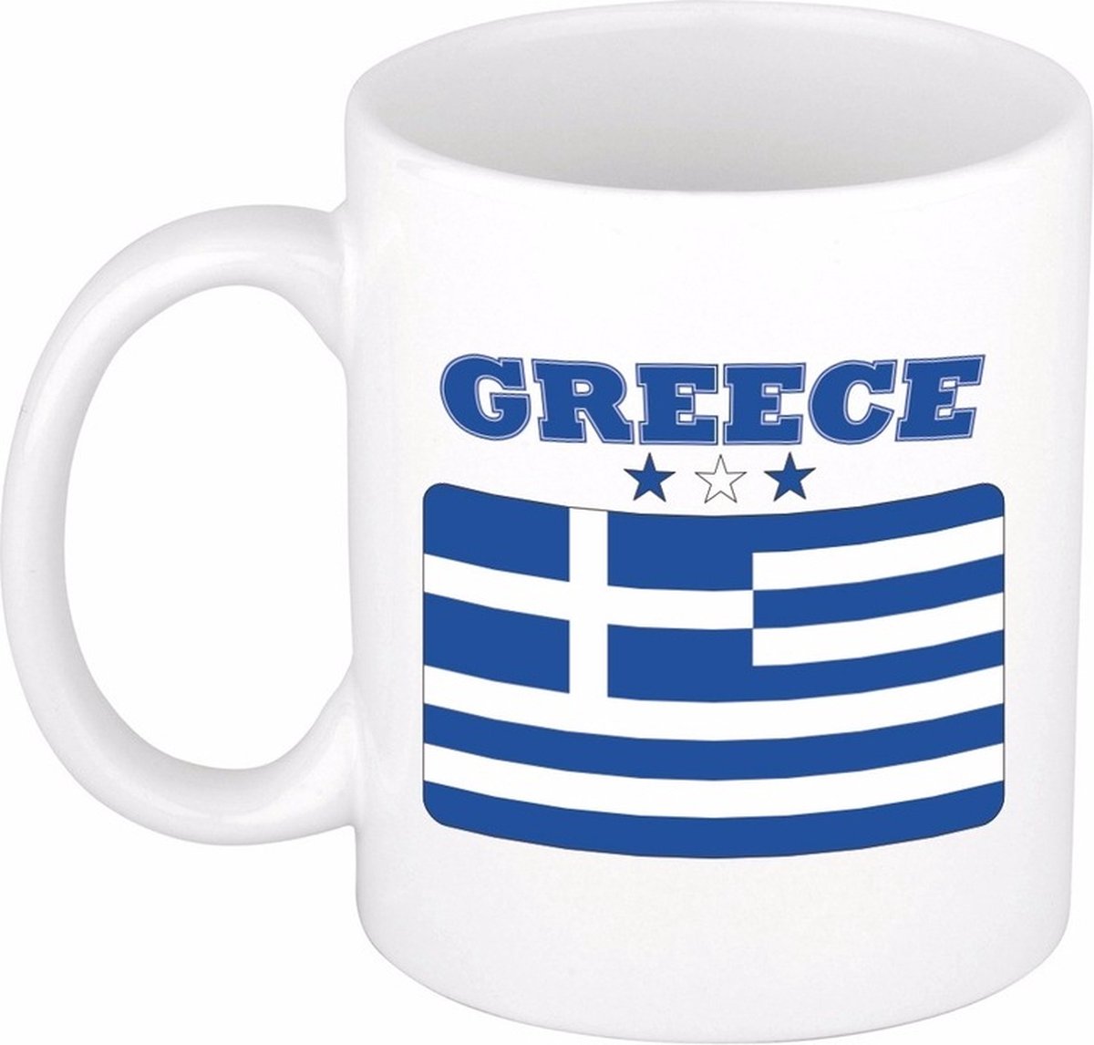 Beker / mok met de Griekse vlag - 300 ml keramiek - Griekenland
