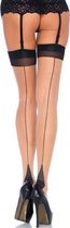Tweekleurige Kousen - Dames Lingerie - QS 46-50 - Kousen - Beige - Discreet verpakt en bezorgd