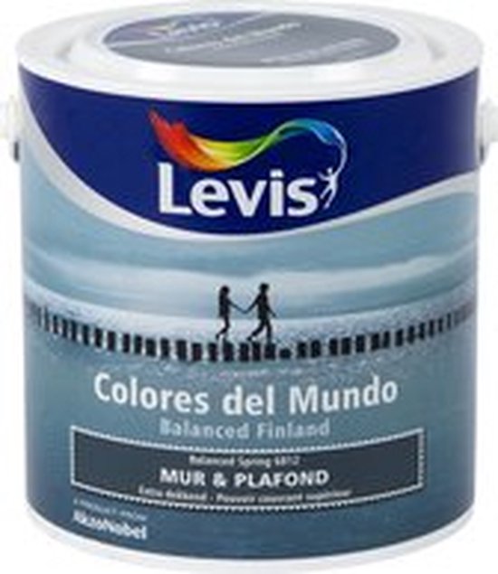 Foto: Levis colores del mundo muur plafondverf balanced spring mat 2 5 liter