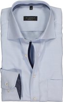 ETERNA comfort fit overhemd - twill structuur heren overhemd - lichtblauw (contrast) - Strijkvrij - Boordmaat: 40