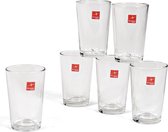 18x Stuks stapelbare drinkglazen/waterglazen transparant 180 ml- Glazen - Drinkglas/waterglas/sapglas