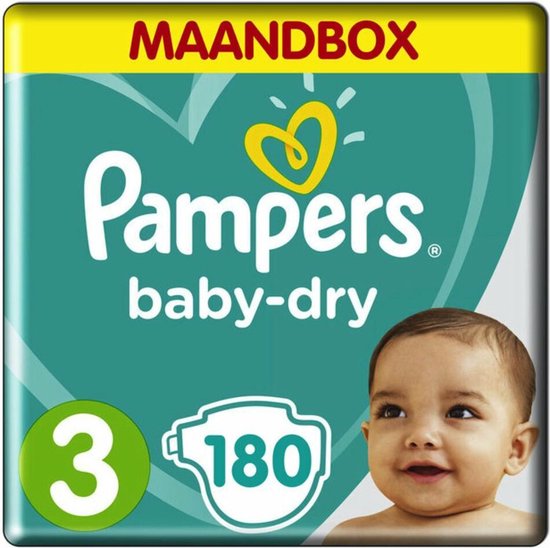 wacht Vouwen huisvrouw Pampers baby dry maat 3 voordeelbox 180 stuks | bol.com