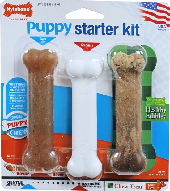 Nylabone Puppy Chew - Puppy Starter Kit - Tot 11 kg