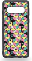 80s marshmallow grid Telefoonhoesje - Samsung Galaxy S10