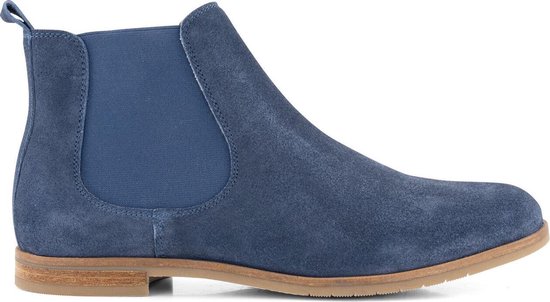 NoGRZ J.Zocher Dames - Suede leren Chelsea boot - Enkellaarsjes - Blauw Leer - Maat 36