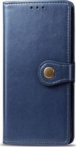 Mobigear Telefoonhoesje geschikt voor Samsung Galaxy M51 Hoesje | Mobigear Snap Button Bookcase Portemonnee | Pasjeshouder voor 3 Pasjes | Telefoonhoesje voor Pinpas / OV Kaart / Rijbewijs - Blauw