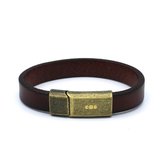 Irwin bruine leren armband