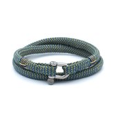 Nestor geelblauwe dubbele touw armband