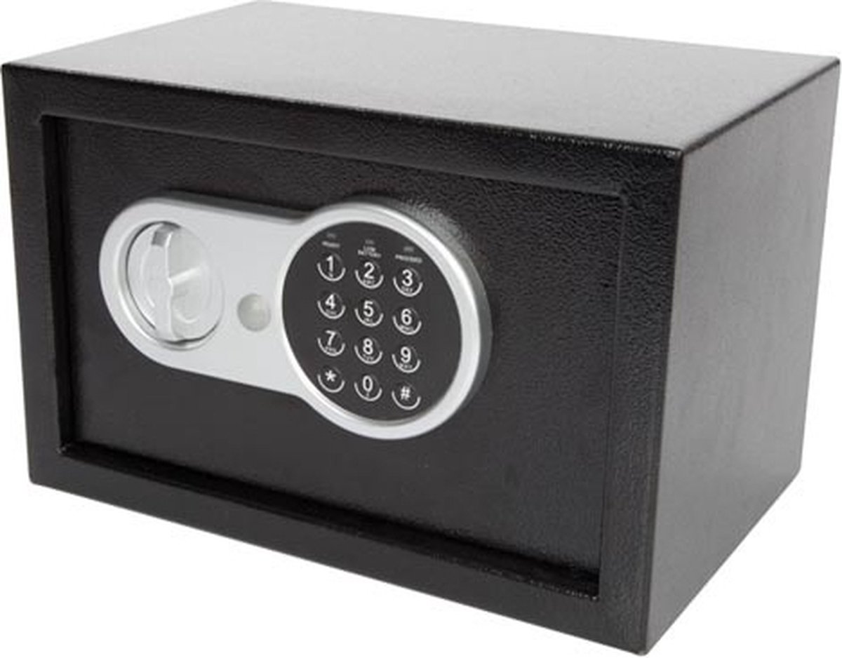 Perel Elektronische kluis, met cijferslot, inclusief noodsleutel en bevestingsmateriaal, 20 x 31 x 20 cm, 4 kg