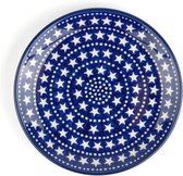 Bunzlau Castle | Ontbijtbord Ø: 20 cm - Blue Stars | Handgemaakt - Bord