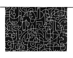 Urban Cotton Wandkleed Doodles - 145x110cm
