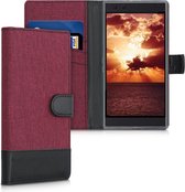 kwmobile telefoonhoesje voor Razer Phone 2 - Hoesje met pasjeshouder in donkerrood / zwart - Case met portemonnee