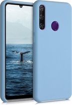 kwmobile telefoonhoesje voor Huawei Y6p - Hoesje met siliconen coating - Smartphone case in duifblauw