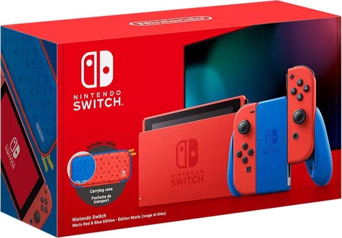 Nintendo Switch Console - Rood / Blauw - Nieuw model - Super Mario Limited  Edition | bol